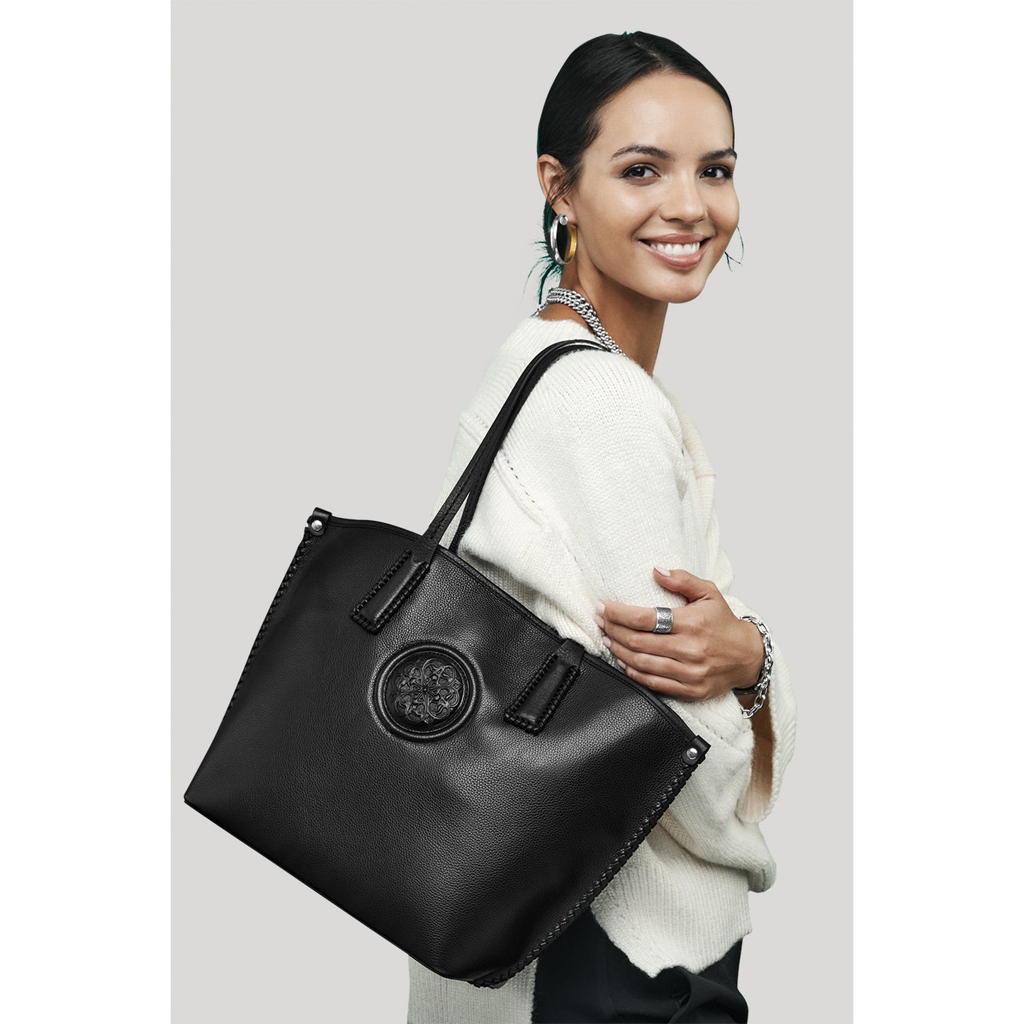 Brighton Ferrara Viviana Large Tote (Naturelle or Black)