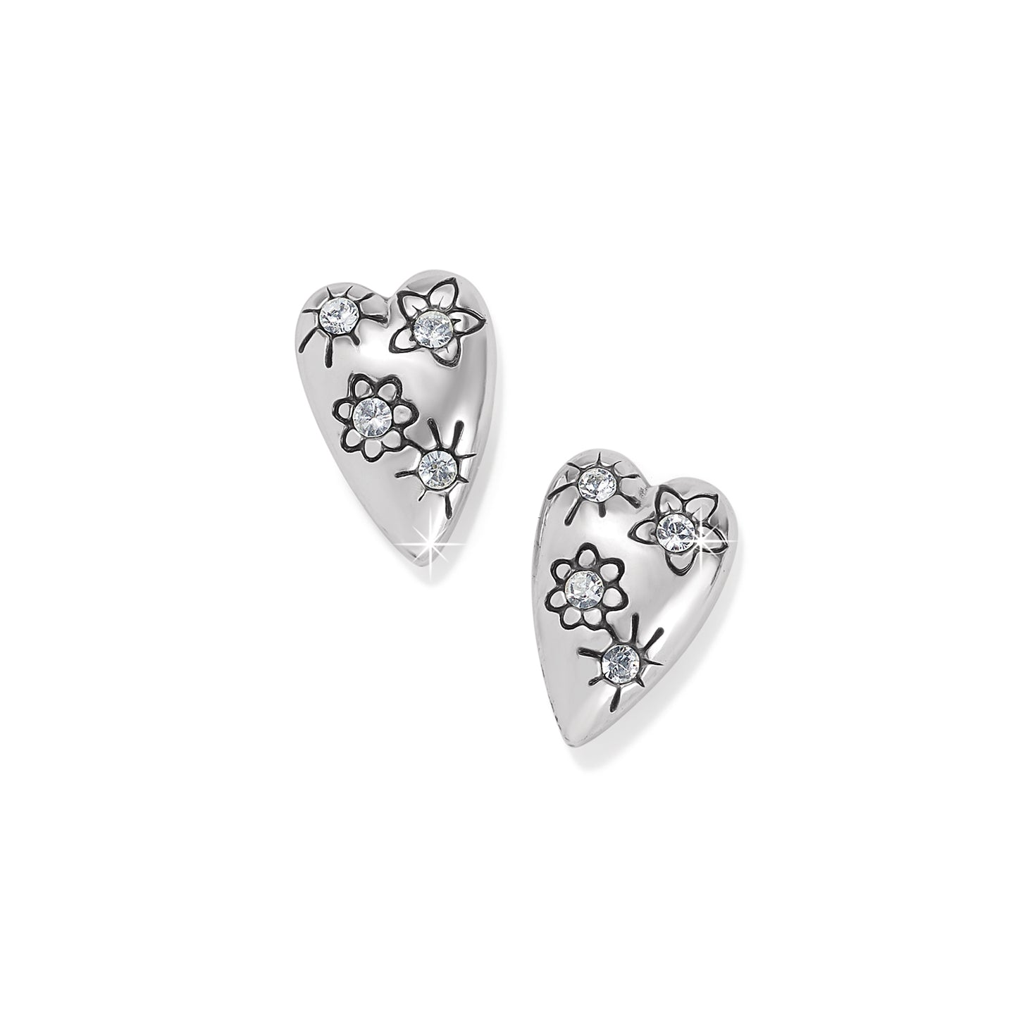 Brighton Sparkling Heart Mini Post Earrings