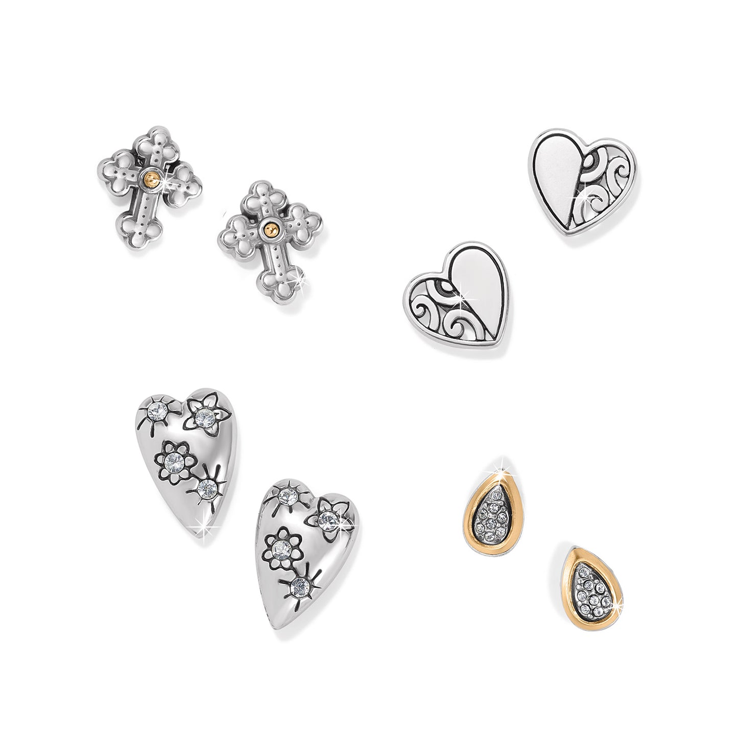 Brighton Sparkling Heart Mini Post Earrings