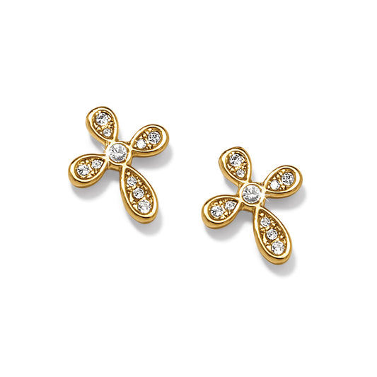 Brighton Enchanting Cross Post Earrings Gold or Silver