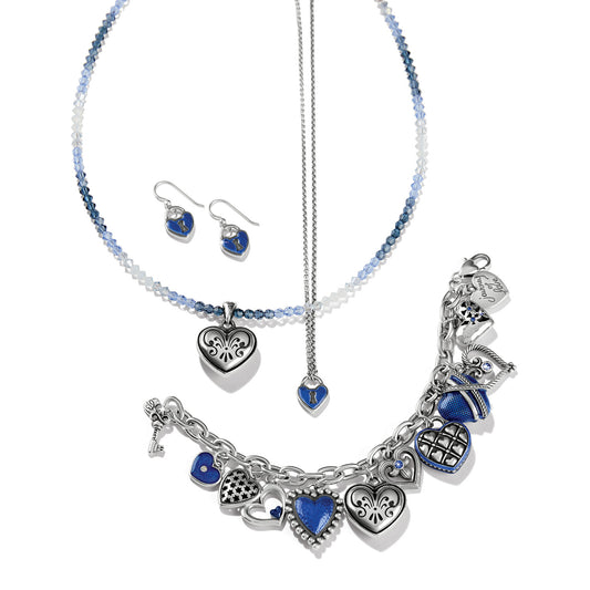 Brighton One Heart Padlock French Wire Earrings