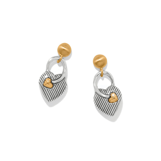 Brighton One Heart Post Drop Earrings