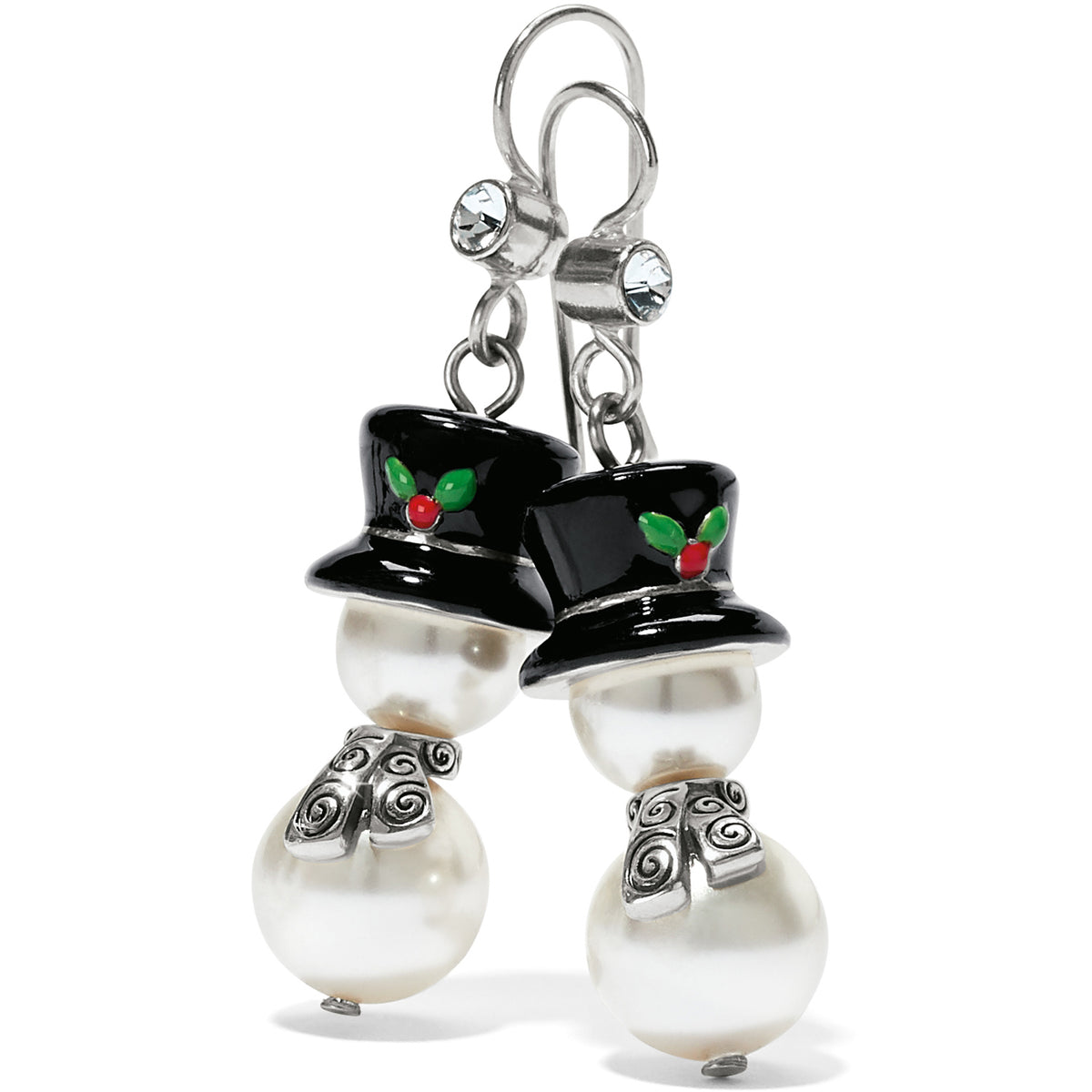 Brighton Tinsel Town Snowman French Wire Earrings
