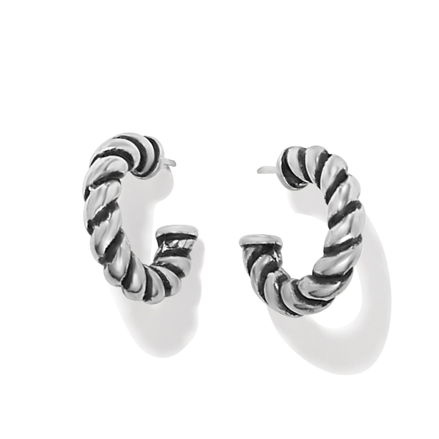 Brighton Interlock Twist Small Post Hoop Earrings