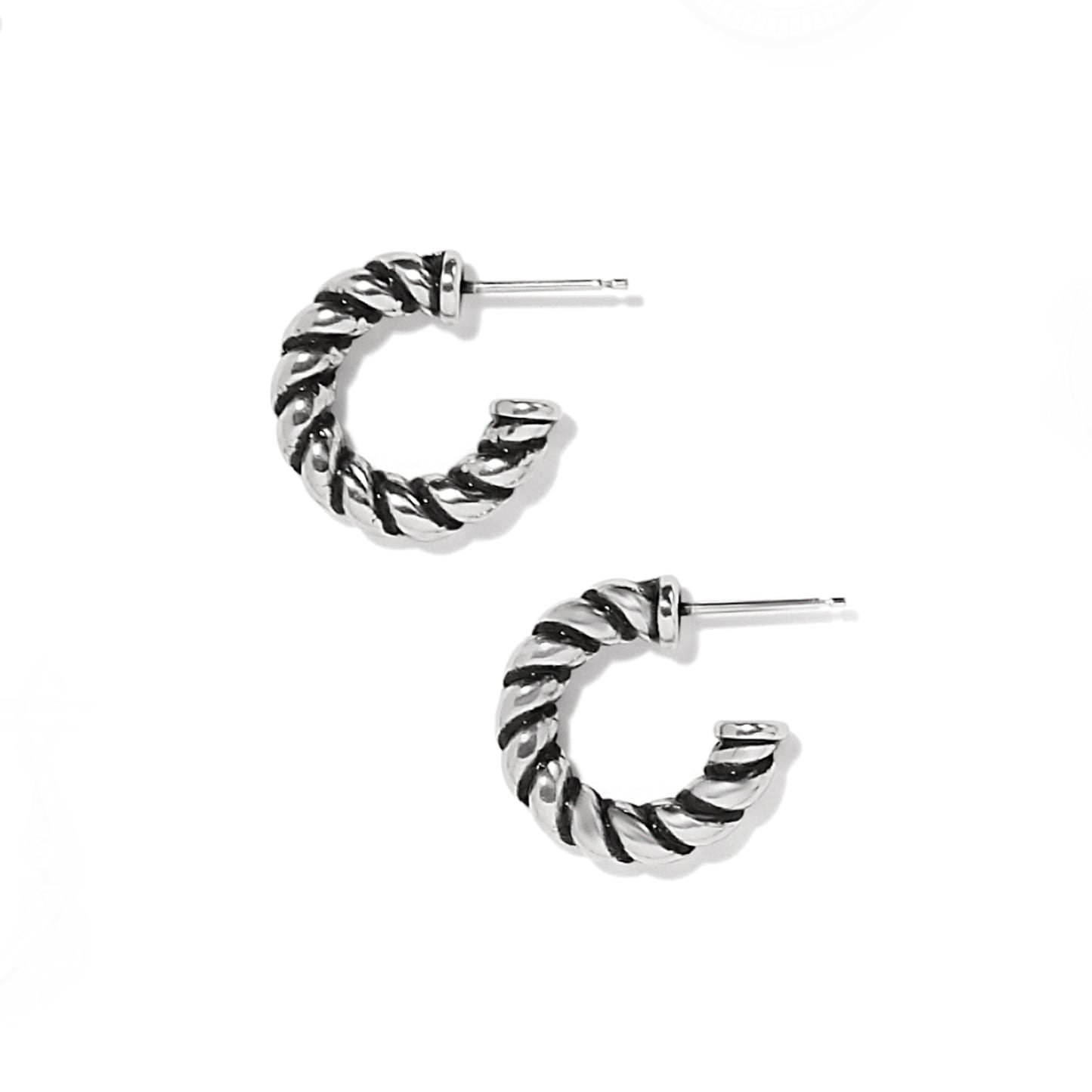 Brighton Interlock Twist Small Post Hoop Earrings