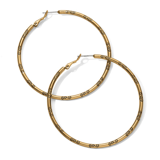 Brighton Grande Hoop Charm Earrings