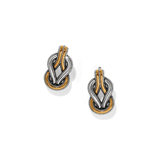 Brighton Interlok Harmony Two Tone Post Earrings