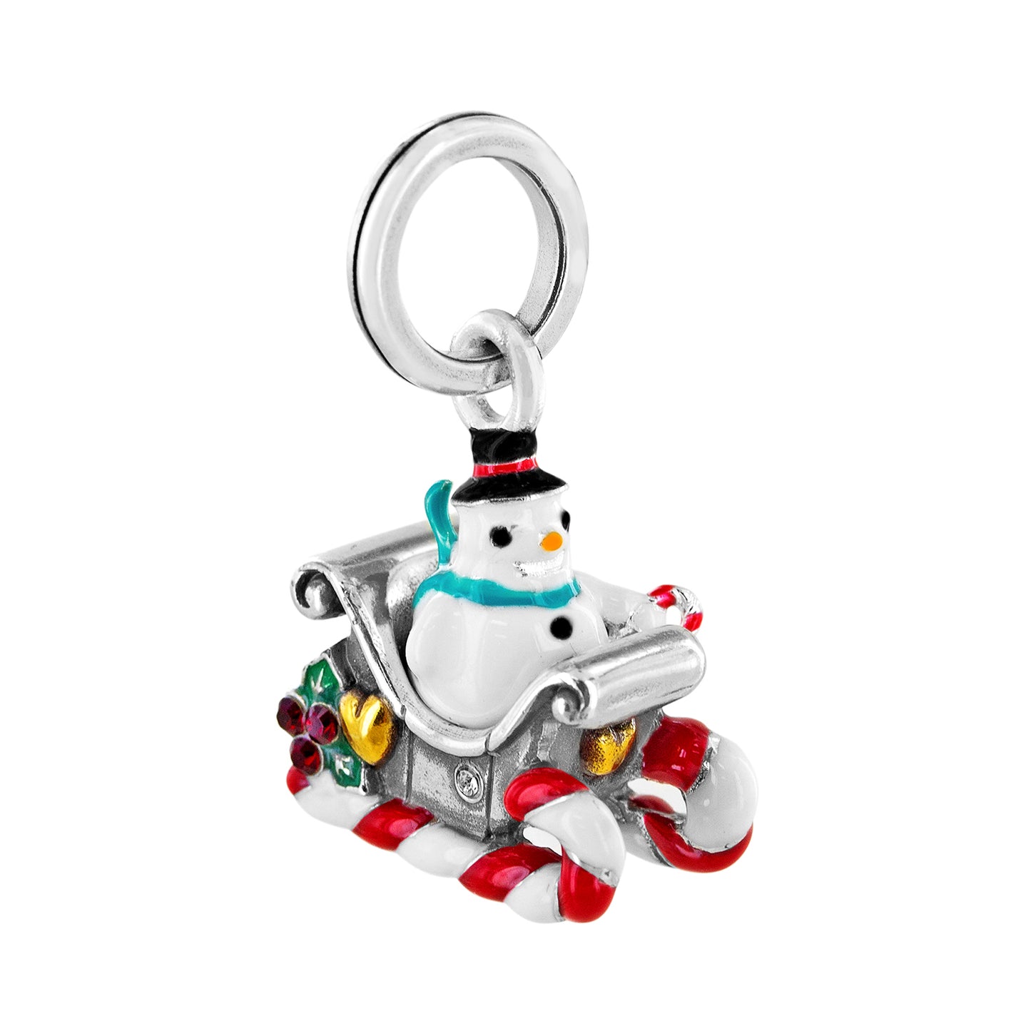 Brighton Snowman Sleigh Charm