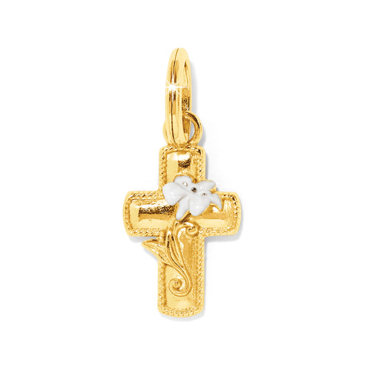 Brighton Easter Lily Cross Charm Gold