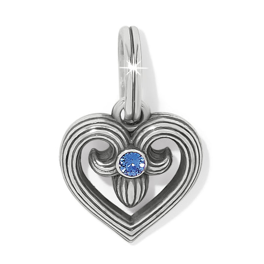 Brighton One Heart Azure Heart Charm