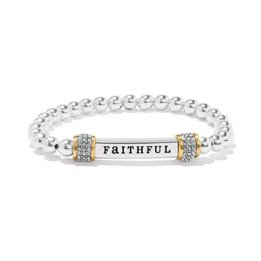 Brighton Meridian Faithful Two Tone Stretch Bracelet