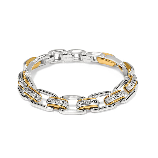 Brighton Mosaic Two Tone Links Bracelet