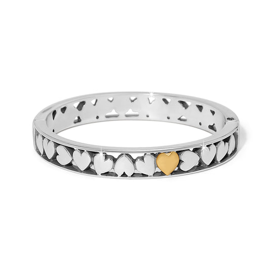 Brighton Mystery Of Love Hearts Hinged Bangle