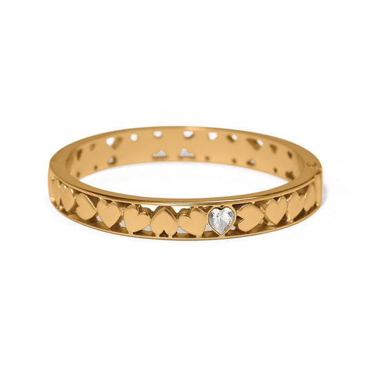 Brighton Mystery Of Love Heart Hinged Bangle