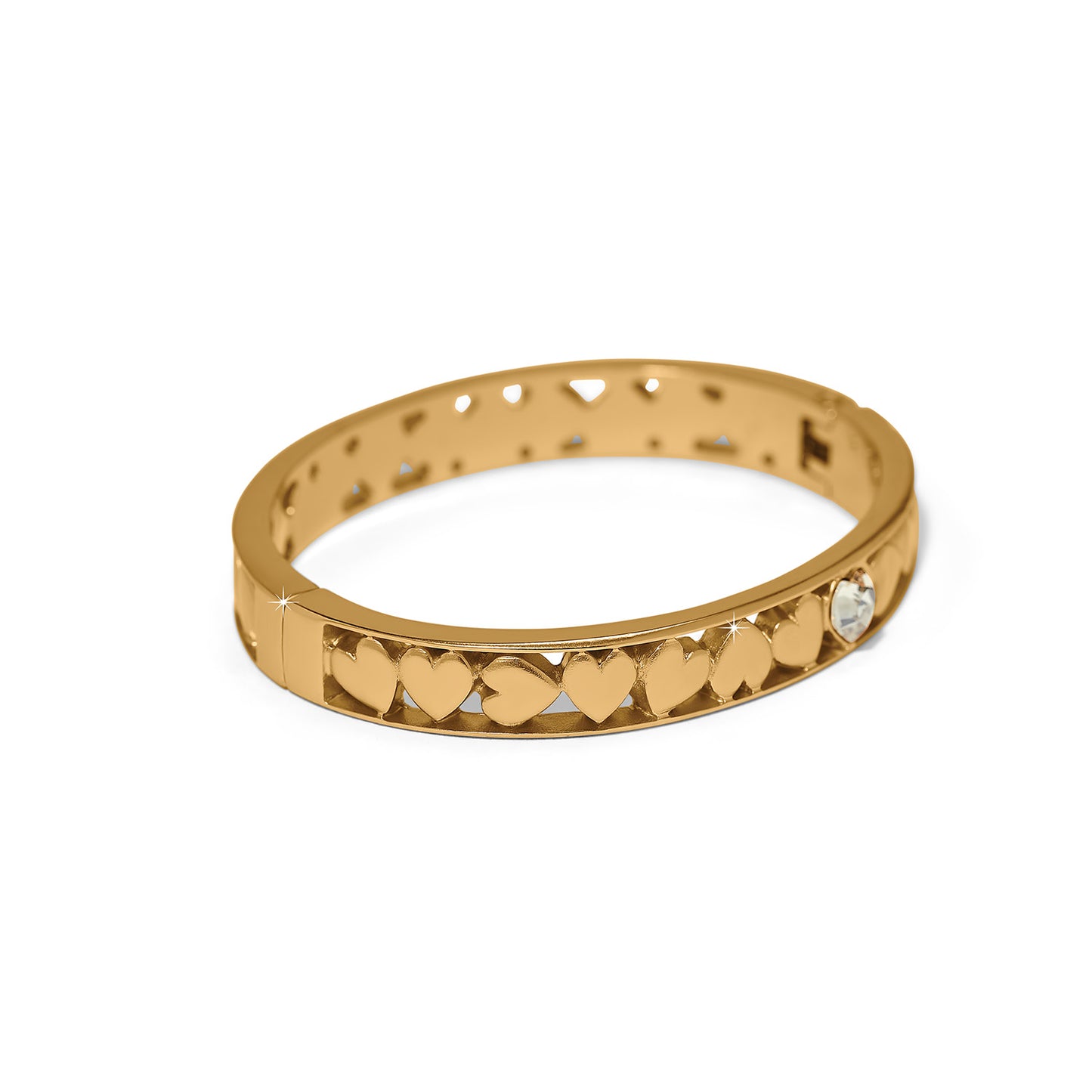 Brighton Mystery Of Love Heart Hinged Bangle