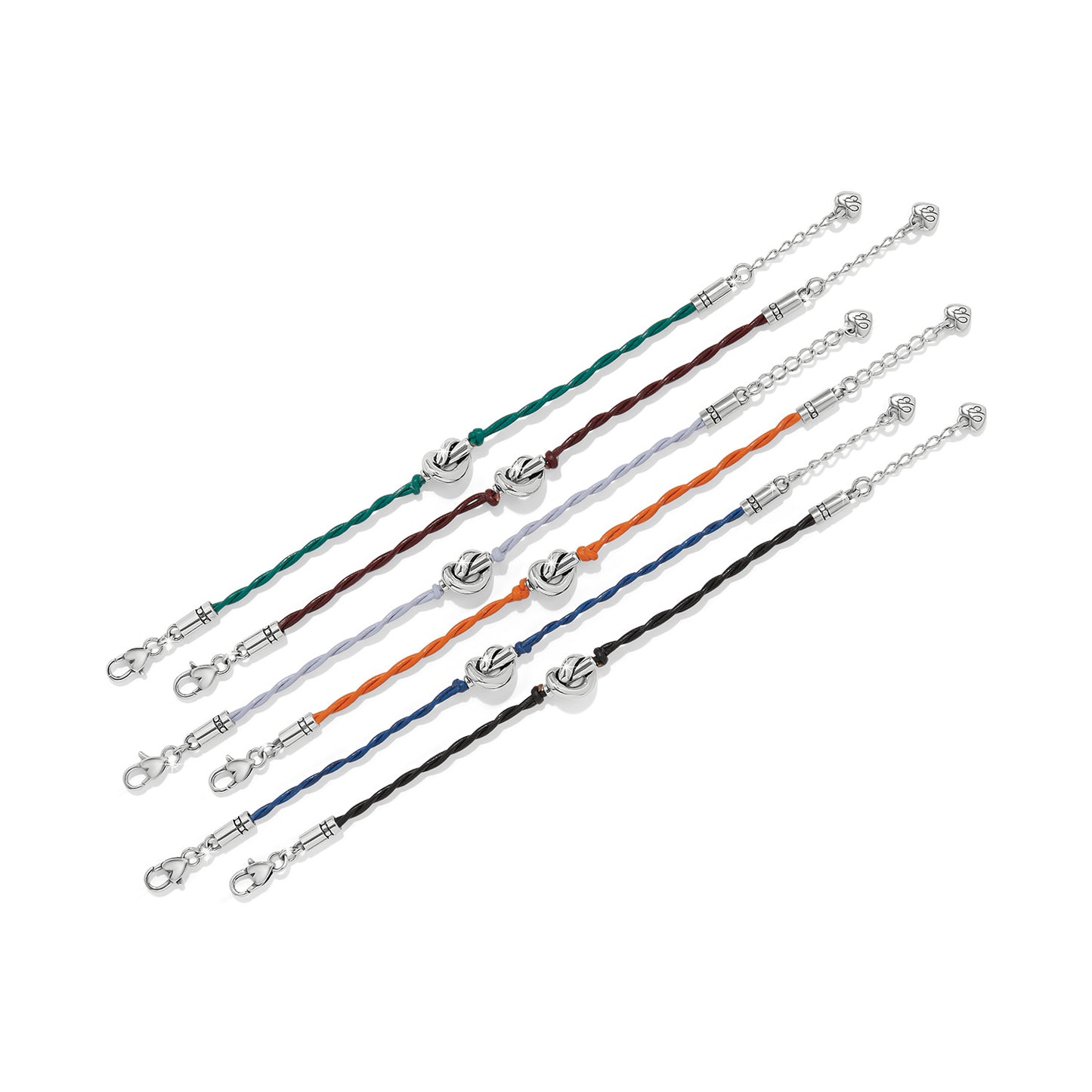 Brighton Interlok Single Knot Leather Bracelet (Black or Chili Pepper)