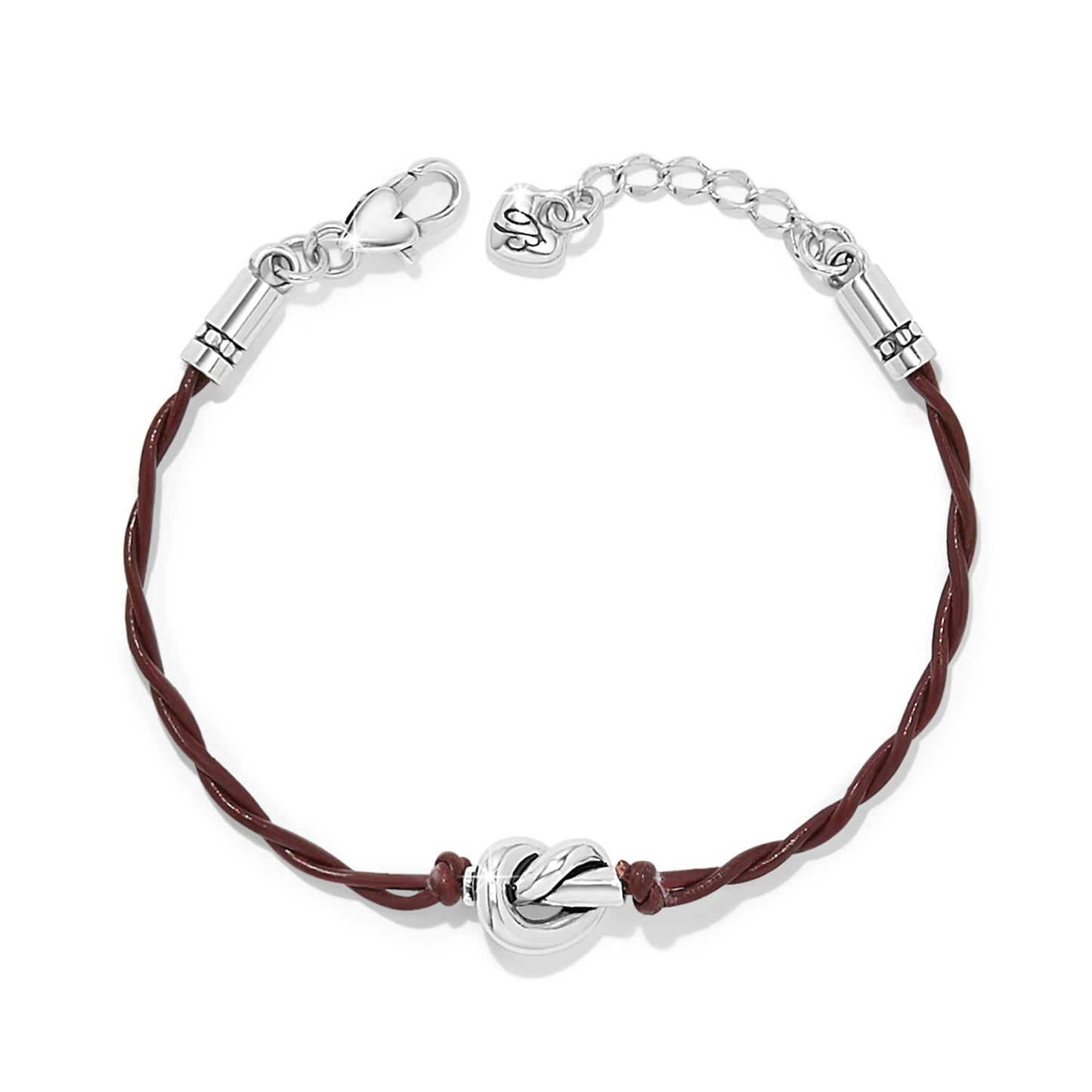 Brighton Interlok Single Knot Leather Bracelet (Black or Chili Pepper)