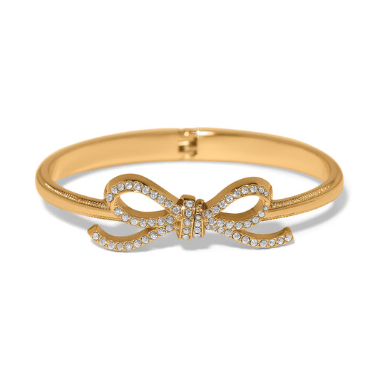 Brighton Illumina Gold Bow Hinged Bangle
