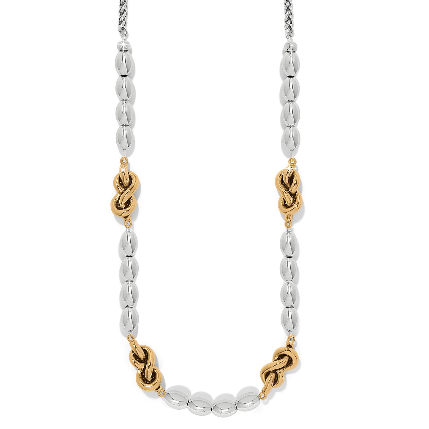 Brighton Interlok Single Knot Drops Collar Necklace