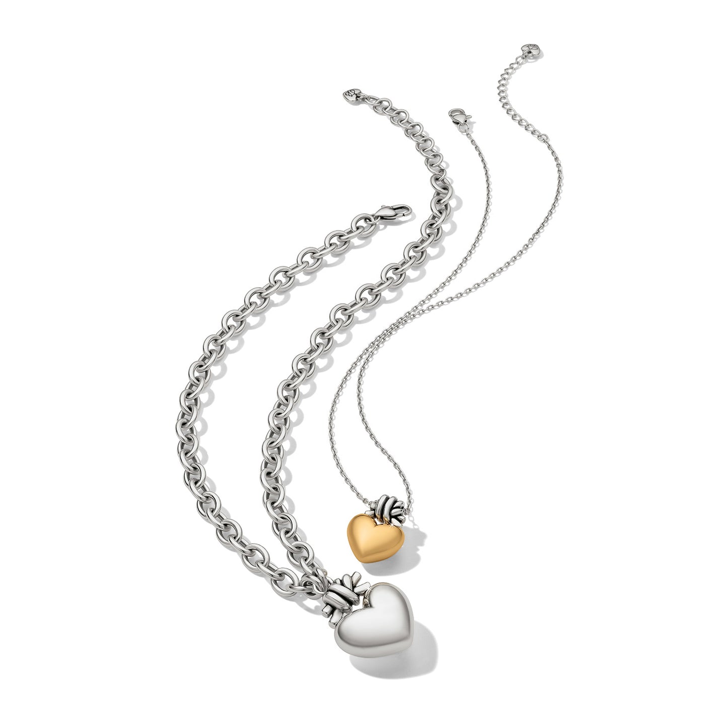 Brighton Interlok Love Knot Heart Necklace
