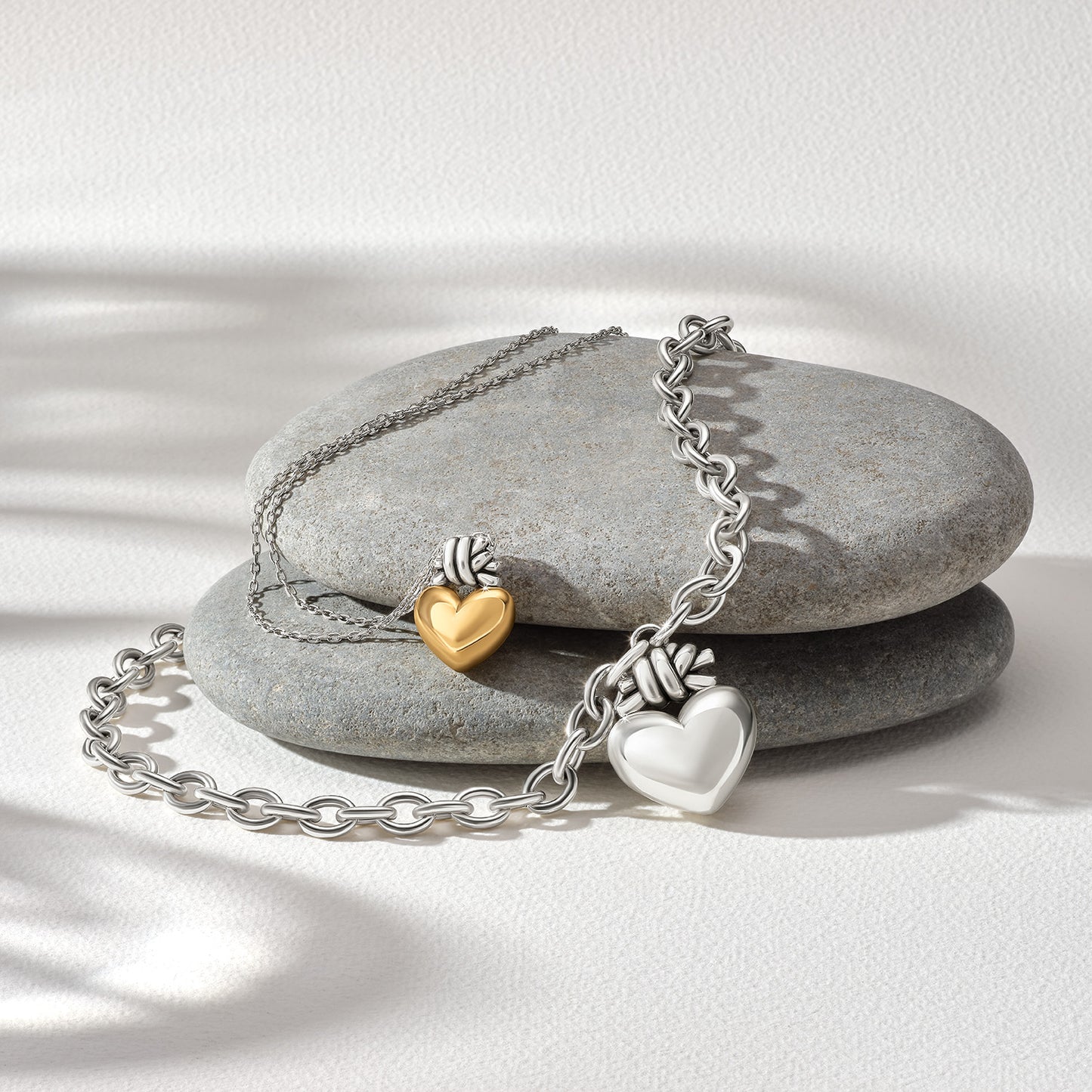 Brighton Interlok Love Knot Heart Necklace