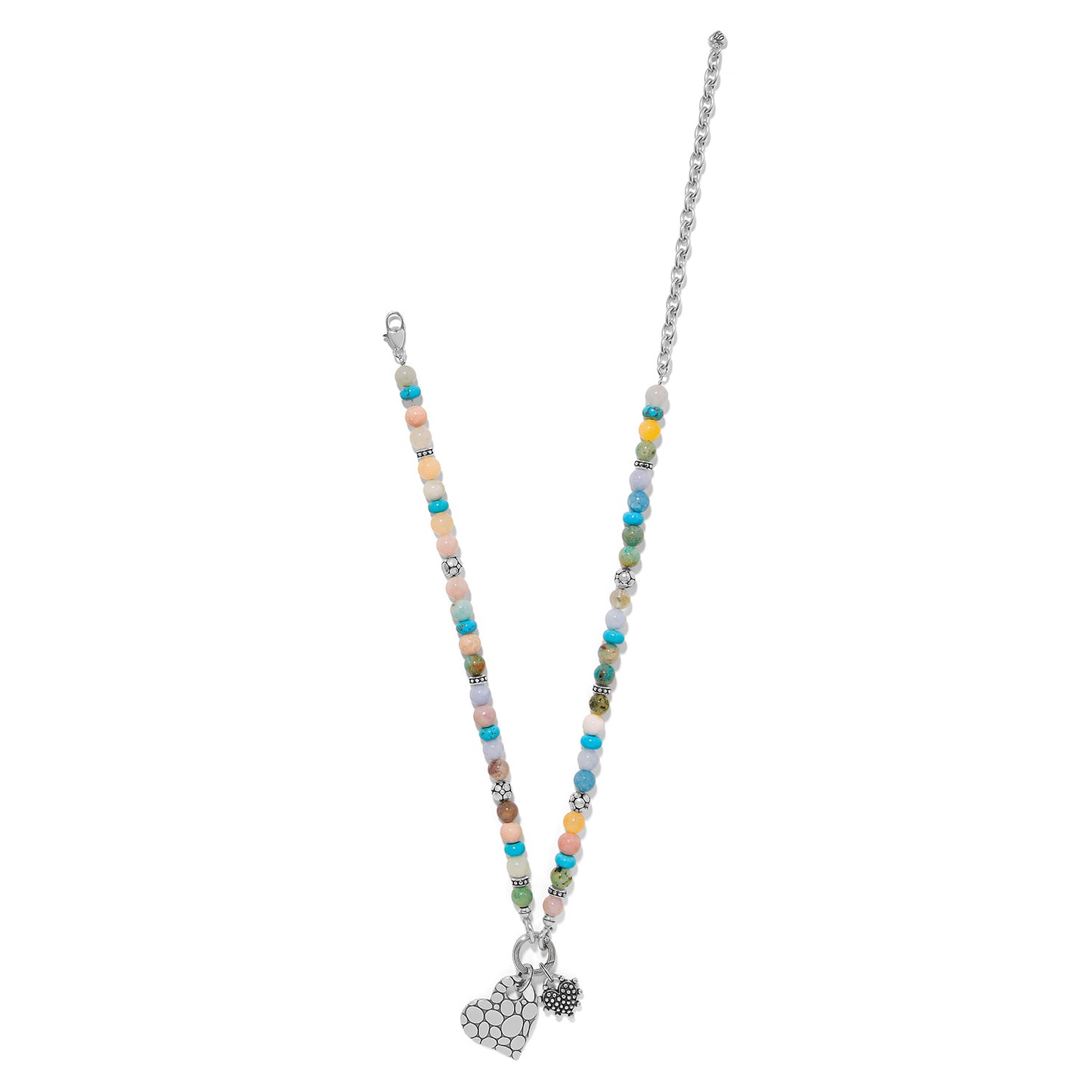 Brighton Pebble Sweet Hearts Token Charm Necklace