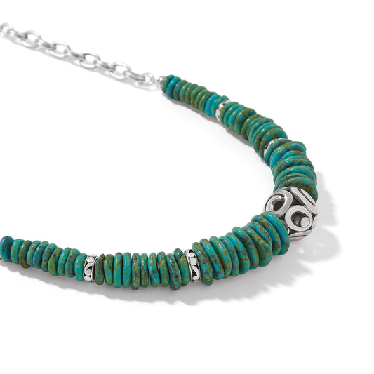 Brighton Contempo Sonora Verde Blue Disc Necklace