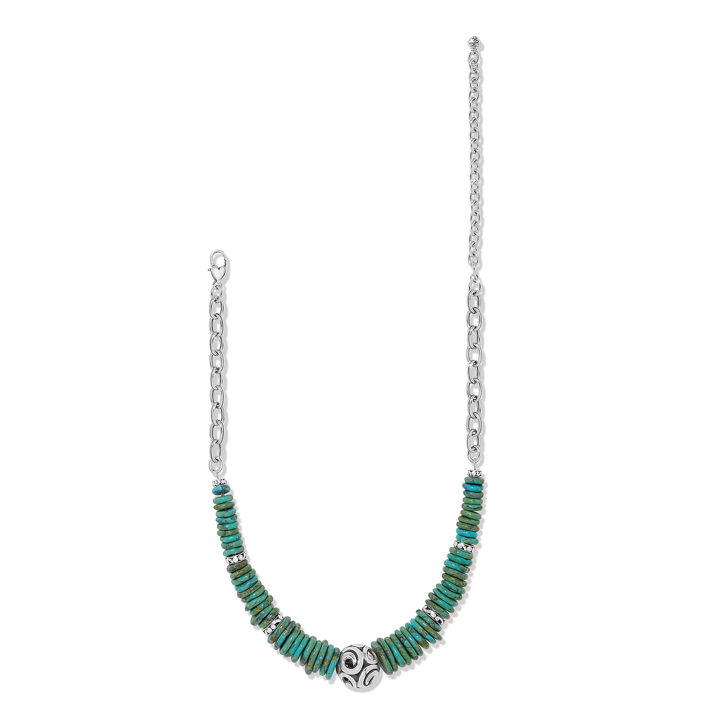 Brighton Contempo Sonora Verde Blue Disc Necklace