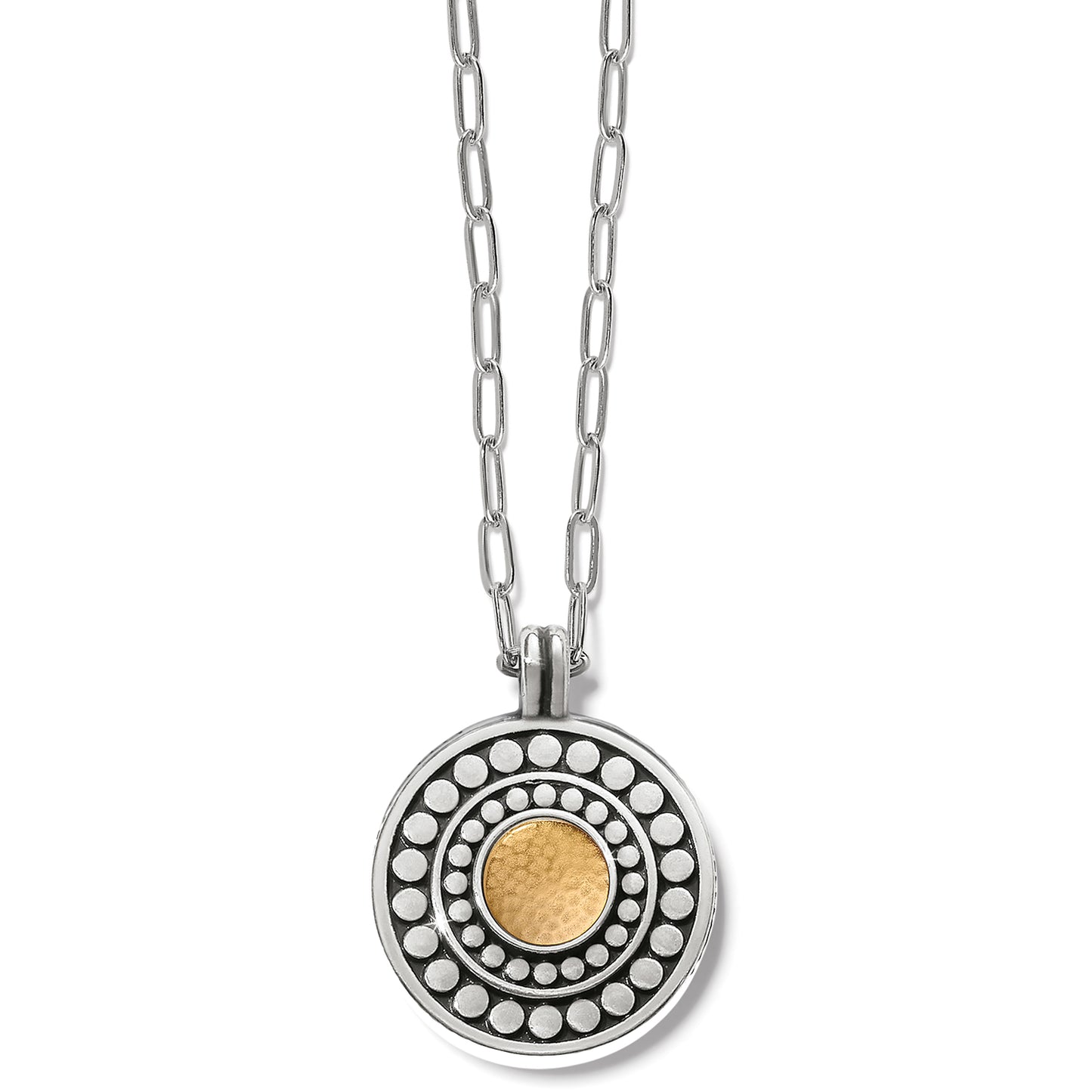 Brighton Pebble Dot Medali Pearl Reversible Necklace