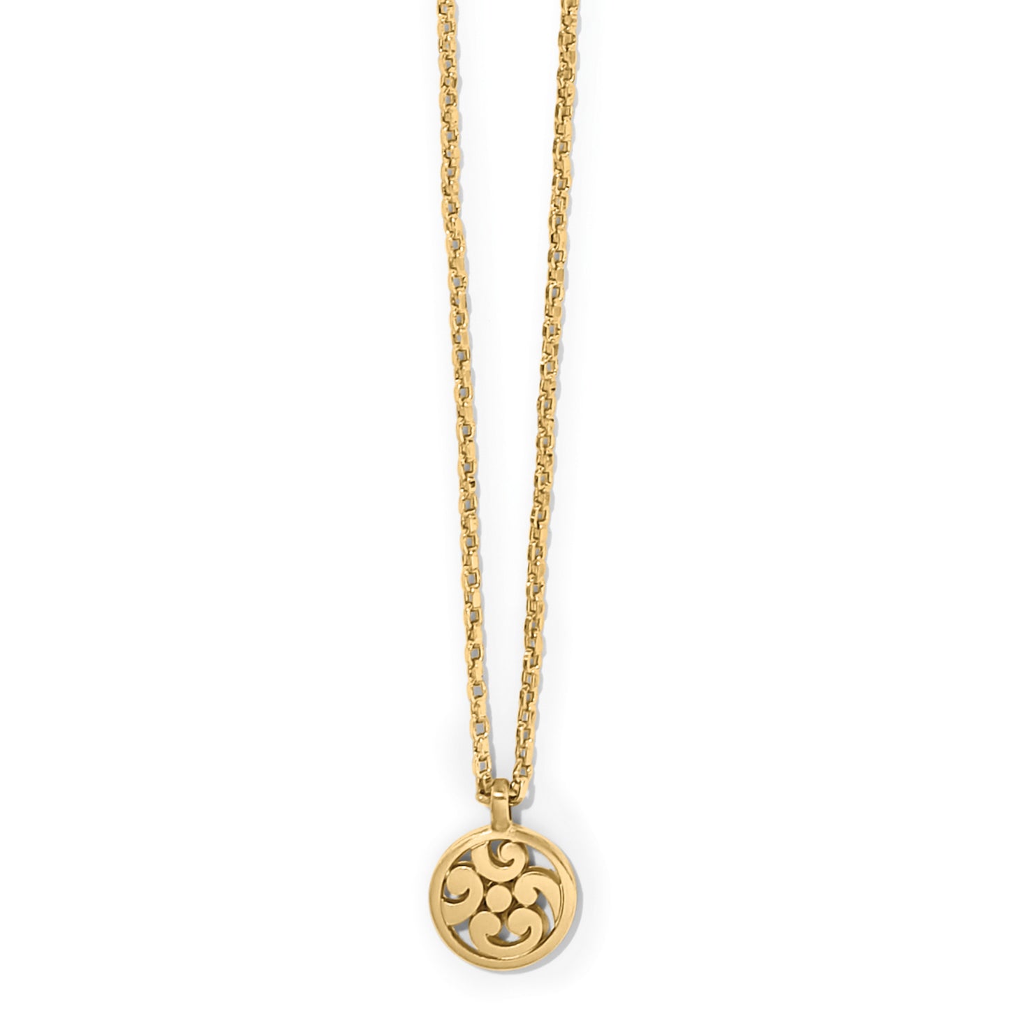 Brighton Contempo Medallion Petite Necklace (Gold or Silver)