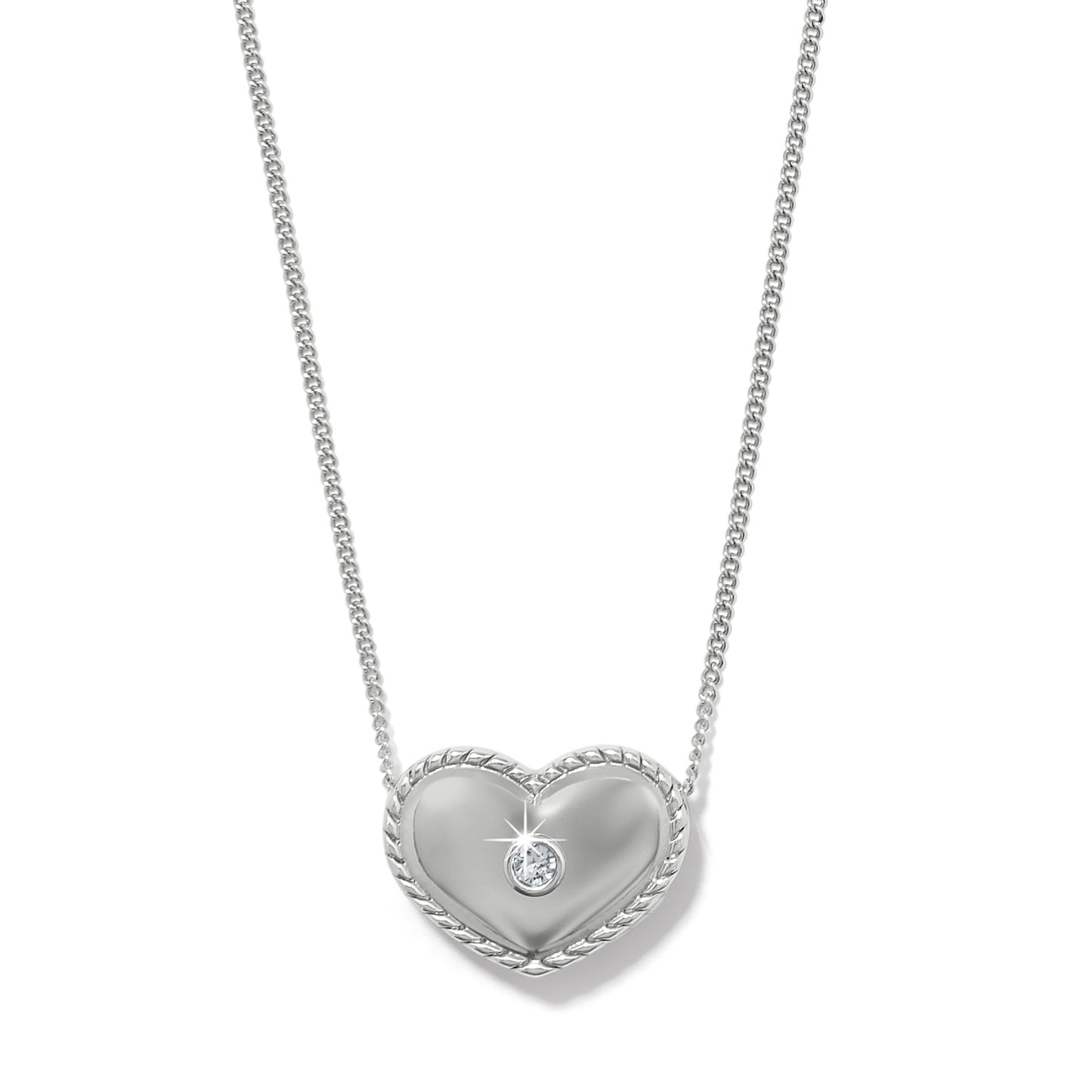 Brighton Illumina Celeste Bold Heart Necklace-Silver or Gold