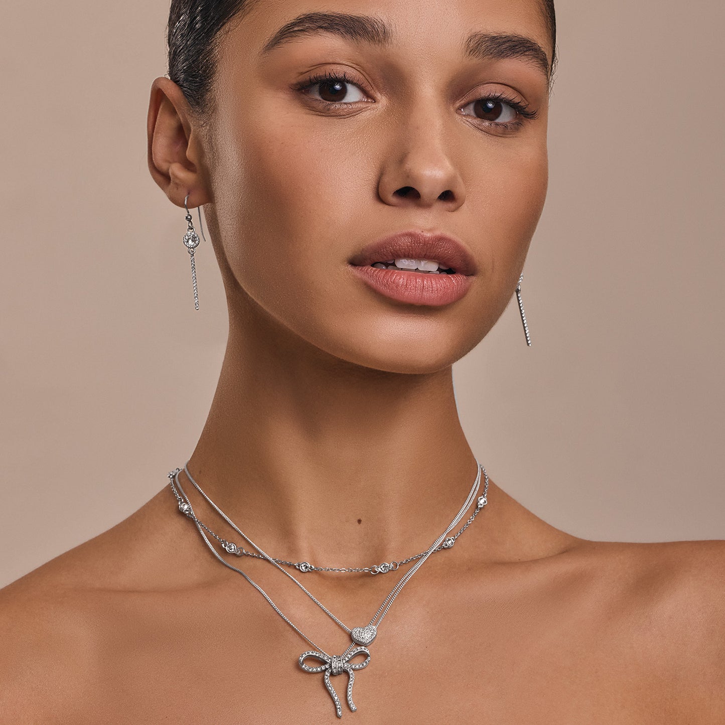 Brighton Illumina Celeste Bold Heart Necklace-Silver or Gold