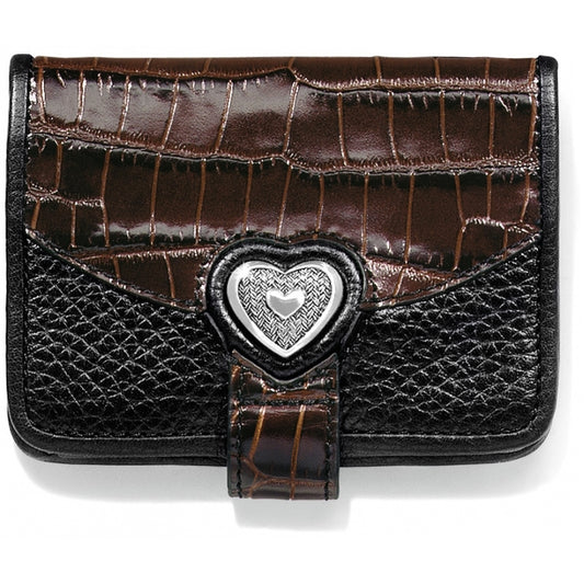 Brighton Bellissimo Black-Chocolate Heart Small Wallet