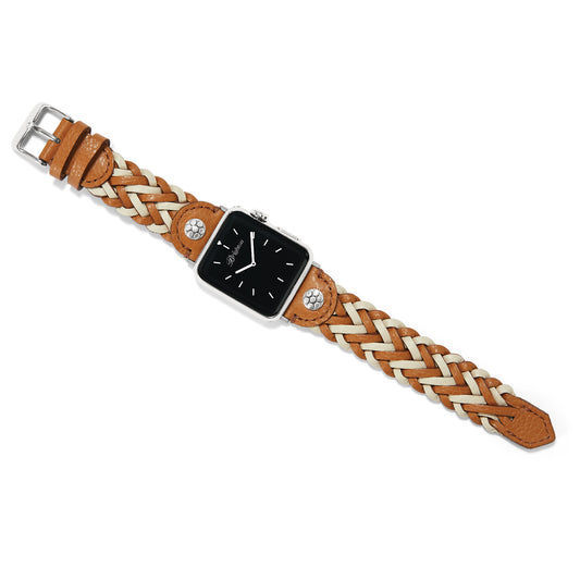 Brighton Rory Shoe White And Toffee Leather Watch Band