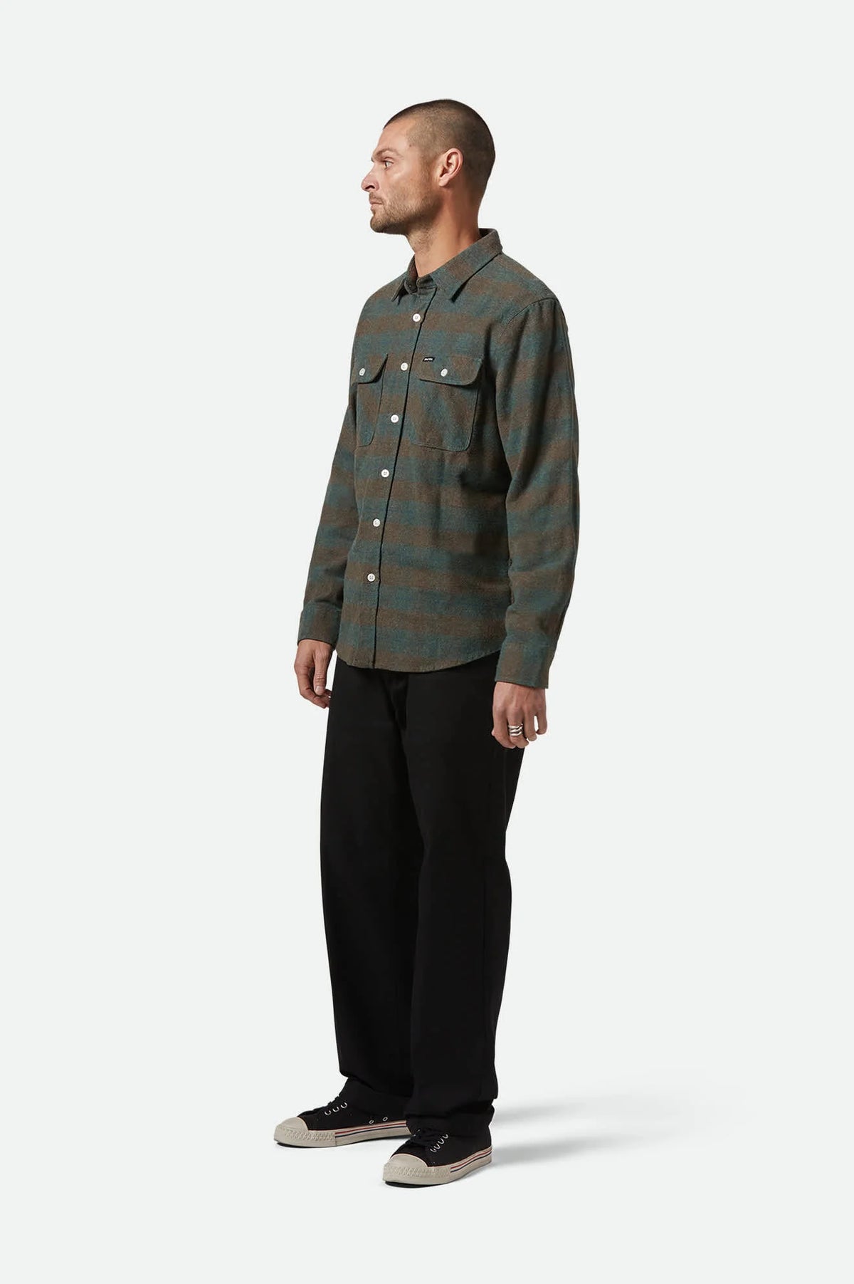 Brixton Bowery Flannel -Ocean