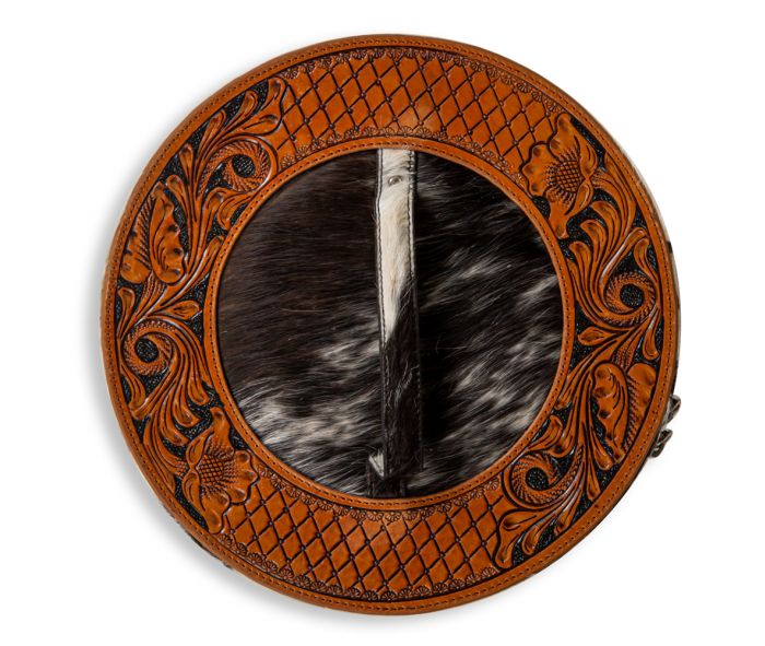 Western Mesa Round Hand-tooled Valuables & Jewelry Box