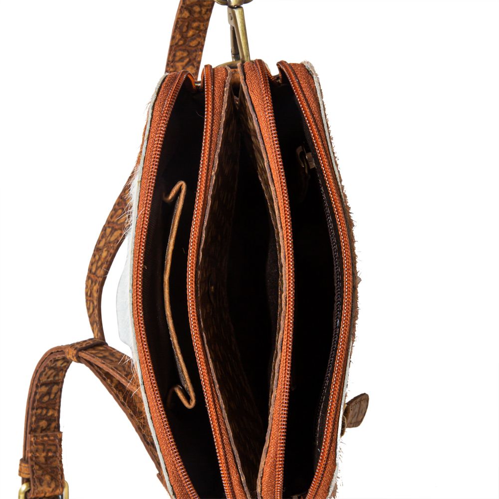 Swift Rider Leather Hair-on Bag