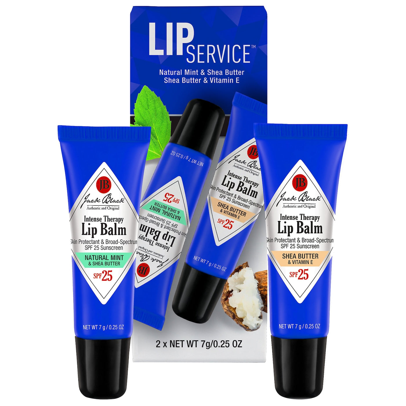Jack Black  Lip Service - Lip Balm Duo Mint & Shea