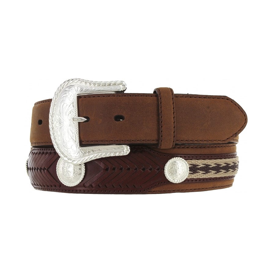 Tony Lama The Duke Center Applique Belt-Bark