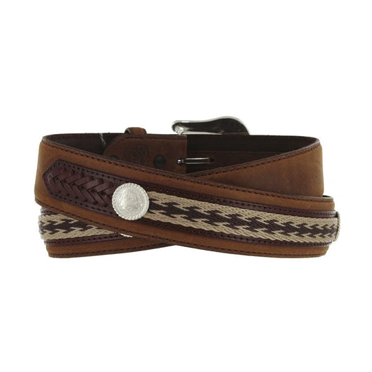 Tony Lama The Duke Center Applique Belt-Bark