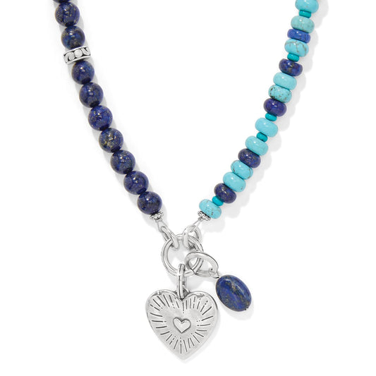 Brighton Token Charm Lapis Turquoise Necklace