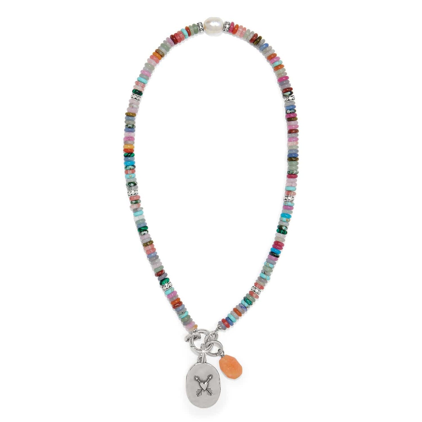 Brighton Token Charm Mix Gemstone Necklace