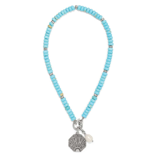 Brighton Token Charm Turquoise Necklace