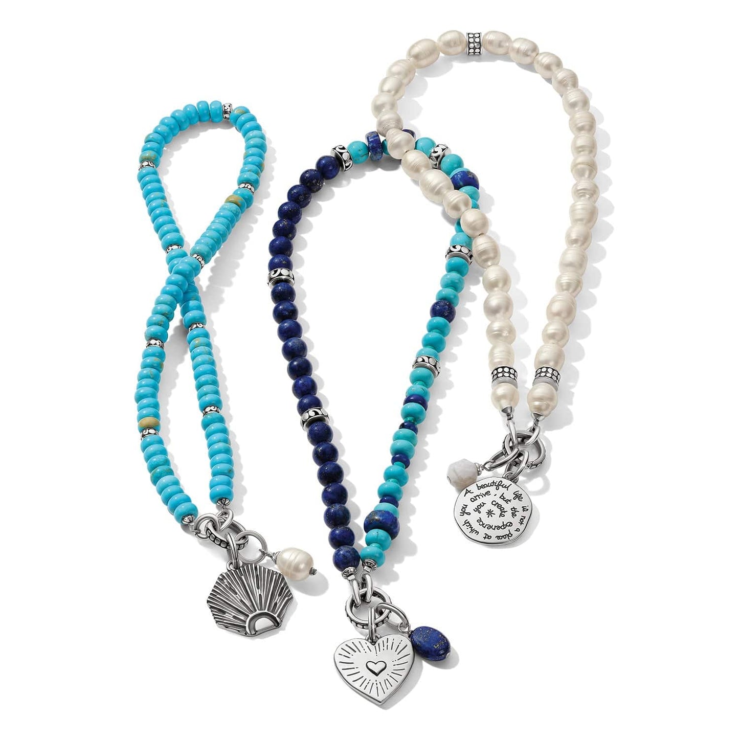 Brighton Token Charm Turquoise Necklace