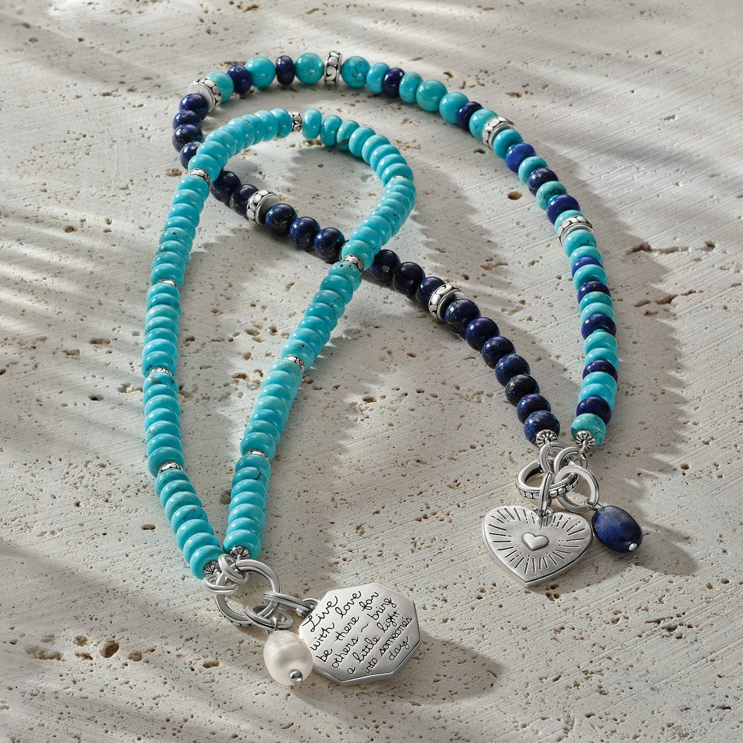 Brighton Token Charm Turquoise Necklace