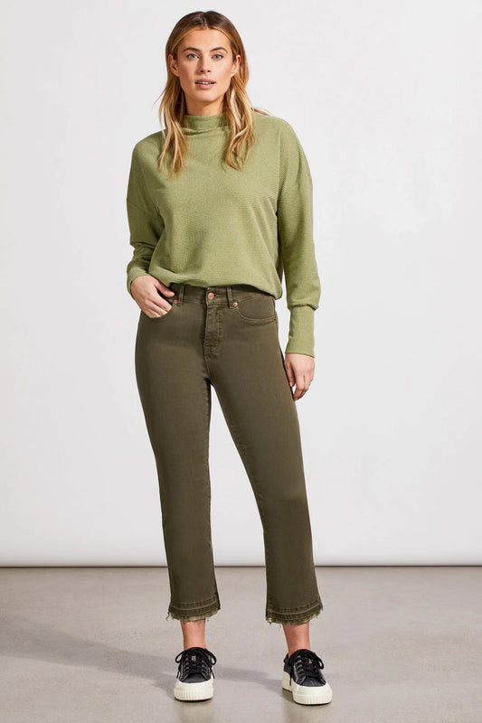 TRIBAL OLIVE SOPHIA CURVY MICRO FLARE JEANS