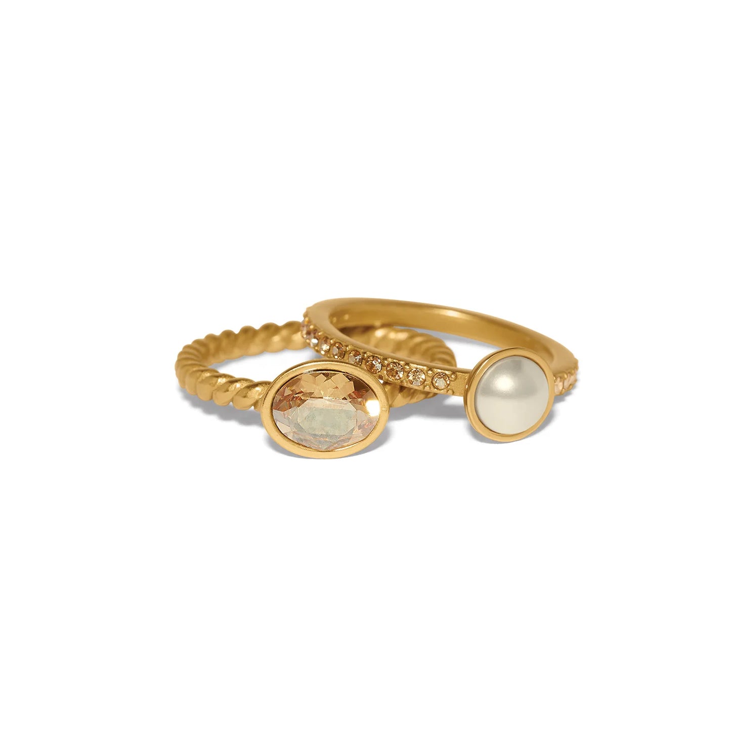 Brighton Trust Your Journey Double Pearl Rings