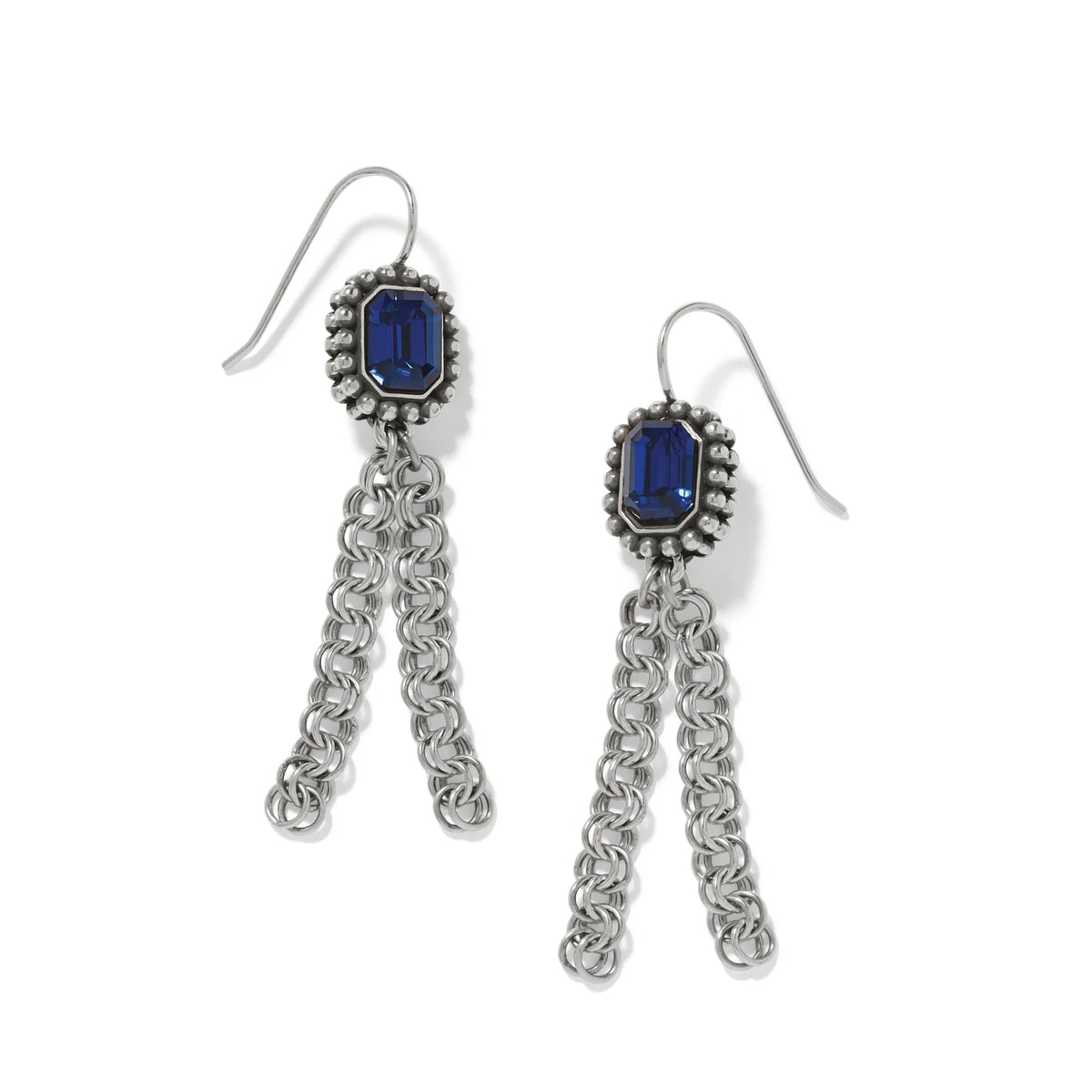 Brighton Twinkle Luxe Tassel French Wire Blue Earrings