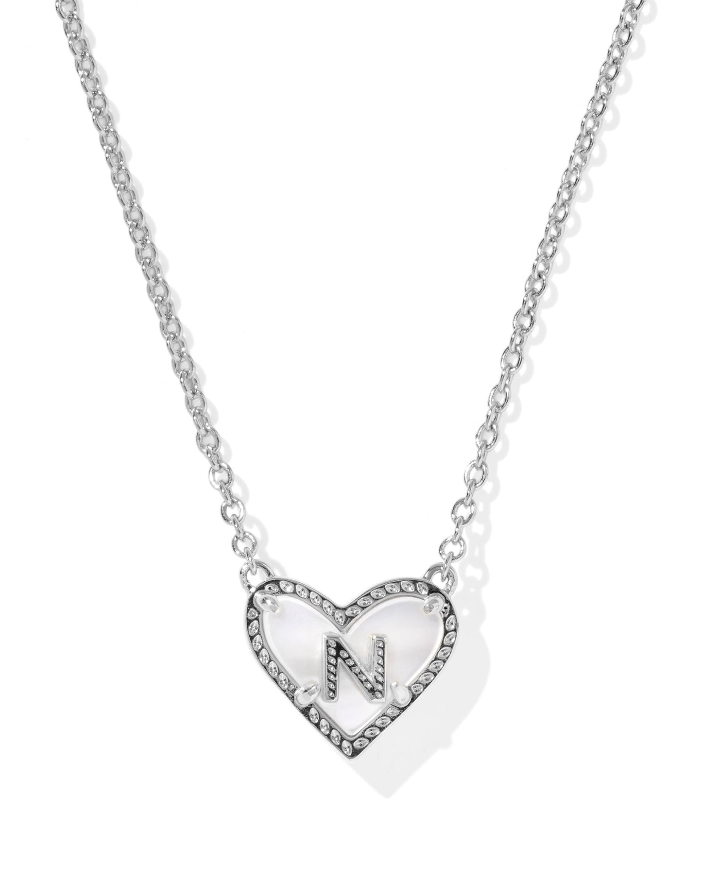 Kendra Scott Heart Letter Short Pendant Necklace