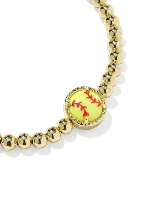 Kendra Scott SOFTBALL STRETCH BRACELET GOLD or SILVER